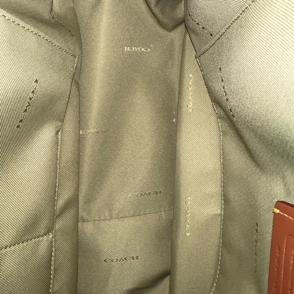 Coach Olive Green Leather Shoulder Bag - Picture 5 of 5